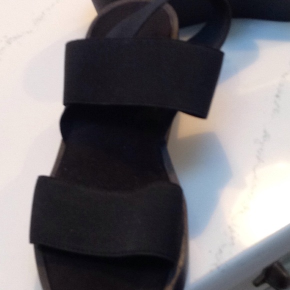 J/slides black wedge sandals - Picture 5 of 5